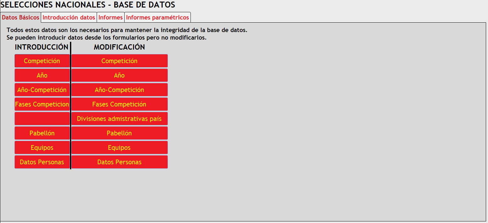 Aplicación Access Equipos Nacionales