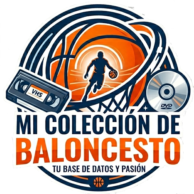cintas VHS con un balón de baloncesto