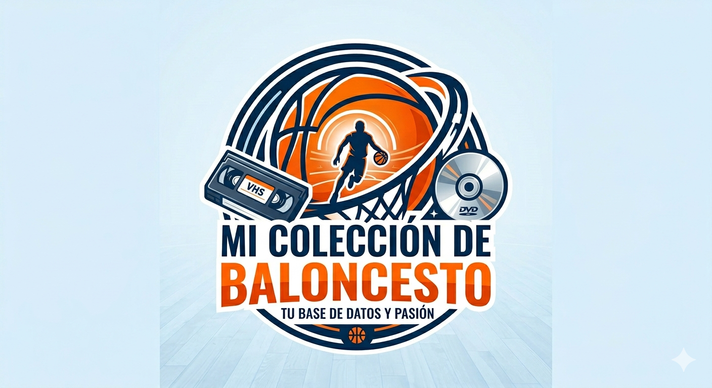 cintas VHS con un balón de baloncesto